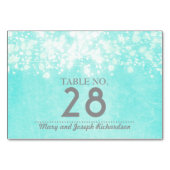 Numéro De Table Mariage de lumières à chaîne bleue (Dos)