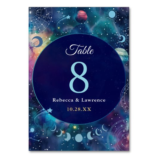 Numéro De Table mariage de lune de minuit céleste (Par défaut)