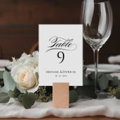 Numéro de table mariage de luxe calligraphie éléga