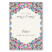 Numéro De Table Mariage de Luxe Fantaisiste Bordure de Style Flora (Par défaut)