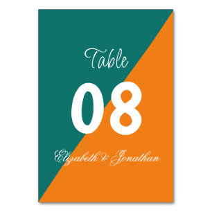 Numéro De Table Mariage de mixage et de correspondance minimaliste