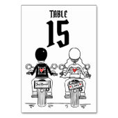 Numéro De Table Mariage de motocyclette personnalisée Numéro de ta (Dos)