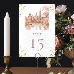 Numéro De Table Mariage de New York<br><div class="desc">New York Destination Wedding Dusty Rose Aquarelle design. Les produits correspondants se trouvent dans la collection Mariage de New York.</div>