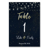 Numéro De Table Mariage de nuit étoilé (Dos)