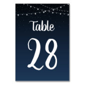 Numéro De Table Mariage de nuit étoilé bleu marine (Par défaut)
