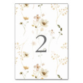 Numéro De Table Mariage de Pampas Fleur sauvage séché Abondance (Dos)