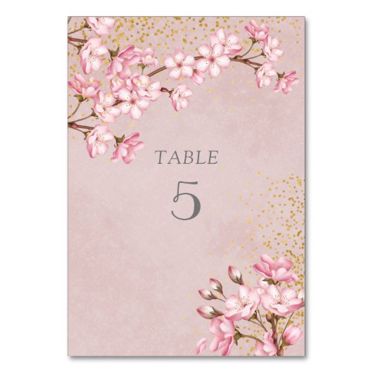 Numéro De Table Mariage de Parties scintillant or en fleurs de cer (Par défaut)