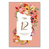 Numéro De Table Mariage de pavots colorés (Par défaut)