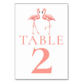 Numéro De Table Mariage de plage Flamant Rose Tropical Réception d (Dos)