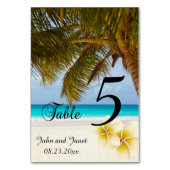 Numéro De Table Mariage de plage pour le Mr & Mrs. | Personnaliser (Dos)