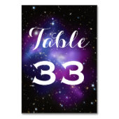 Numéro De Table Mariage de Planétarium à grappes violettes (Dos)