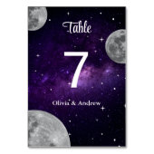 Numéro De Table Mariage de Pleine lune moderne Starry Night (Par défaut)