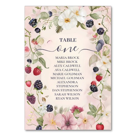 Numéro De Table Mariage de rêve à la fraise (Par défaut)