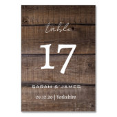 Numéro De Table Mariage de script de chêne rustique moderne person (Par défaut)