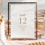 Numéro De Table Mariage de script de noms d'invités de script élég<br><div class="desc">Élégant numéro de table minimaliste de Mariage de script avec nom d'invité. Découvrez toute la collection pour un thème mariage de coordonnées. Dm pour conseil ou personnalisation</div>