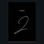 Numéro De Table Mariage de script de signature de calligraphie noi<br><div class="desc">Un design mariage élégant en calligraphie noir et blanc signature script. Un design minimaliste qui utilise la typographie de script vintage comme centre d'attraction. Un design de signature calligraphie noir et blanc classe idéal pour tous les types de mariages. Un design classique en noir et blanc mariage de table numéro...</div>