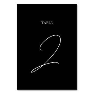 Numéro De Table Mariage de script de signature de calligraphie noi