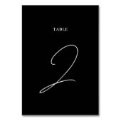 Numéro De Table Mariage de script de signature de calligraphie noi (Dos)