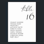 Numéro De Table Mariage de script manuscrit moderne noir<br><div class="desc">Carte de numéros de table moderne avec écriture manuscrite noire et typographie minimaliste. Personnalisez en ajoutant vos détails. Cette carte de table moderne est parfaite pour les mariages,  les douches nuptiales,  les baby showers et autres événements.</div>