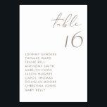 Numéro De Table Mariage de script manuscrit moderne Taupe<br><div class="desc">Cette carte de numéros de table moderne comporte un script taupe manuscrit et une typographie minimaliste. Personnalisez en ajoutant vos détails. Cette carte de table personnalisée est parfaite pour les mariages,  les douches nuptiales,  les baby showers et autres événements.</div>