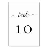 Numéro De Table Mariage de script noir blanc (Par défaut)