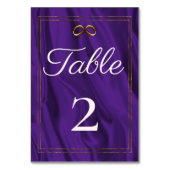 Numéro De Table Mariage de soie violette (Par défaut)