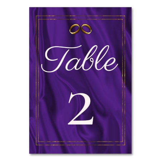 Numéro De Table Mariage de soie violette (Par défaut)