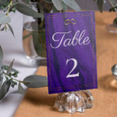Numéro De Table Mariage de soie violette