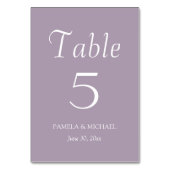 Numéro De Table Mariage de style simple Mauve (Par défaut)