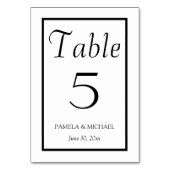 Numéro De Table Mariage de style simple noir et blanc (Par défaut)