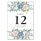 Numéro De Table Mariage de table Dusty Blue & Blush Rose (Par défaut)