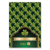 Numéro De Table Mariage de table Gold, green Irish clover (Par défaut)