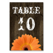 Numéro De Table Mariage de table Rustic Wood Orange (Par défaut)