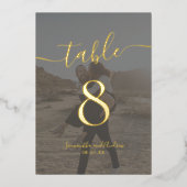 Numéro de table mariage de tableau élégant Gold (Recto)