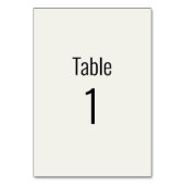 Numéro De Table Mariage de texte noir créatif (Par défaut)