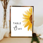 Numéro de table mariage de tournesol
