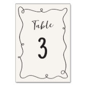 Numéro De Table Mariage de trame de givre à main (Par défaut)