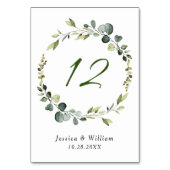 Numéro De Table Mariage de trame Eucalyptus moderne Boho (Par défaut)