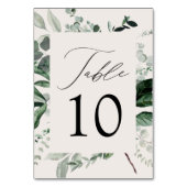 Numéro De Table Mariage de verdure abondante (Dos)