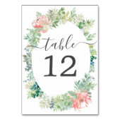 Numéro De Table Mariage de verdure douce Numéros de tableau (Dos)