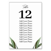 Numéro De Table Mariage de verdure rustique Numéro de tableau Tabl (Dos)