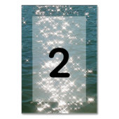 Numéro De Table Mariage d'eau de mer de plage (Dos)