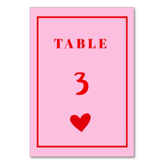 Numéro De Table Mariage d'écriture manuscrite rose rétro Numéro de (Dos)