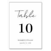Numéro De Table Mariage d'élégance de script Whimsical et élégant (Par défaut)