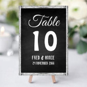 Numéro De Table Mariage d'élégance moderne noir et blanc
