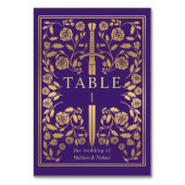 Numéro De Table Mariage d'épée médiévale violette (Par défaut)
