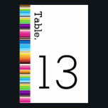 Numéro De Table Mariage des bandes de ressort de série<br><div class="desc">Cartes de numéro de table mariage moderne avec des bandes de serape couleur ressort.</div>