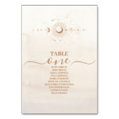 Numéro De Table Mariage des étoiles célestes d'or mystique (Dos)