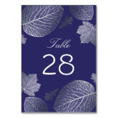 Numéro De Table Mariage des feuilles d'argent et de chute de marin (Par défaut)