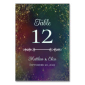 Numéro De Table Mariage des feux de fée de forêt enchantés (Dos)